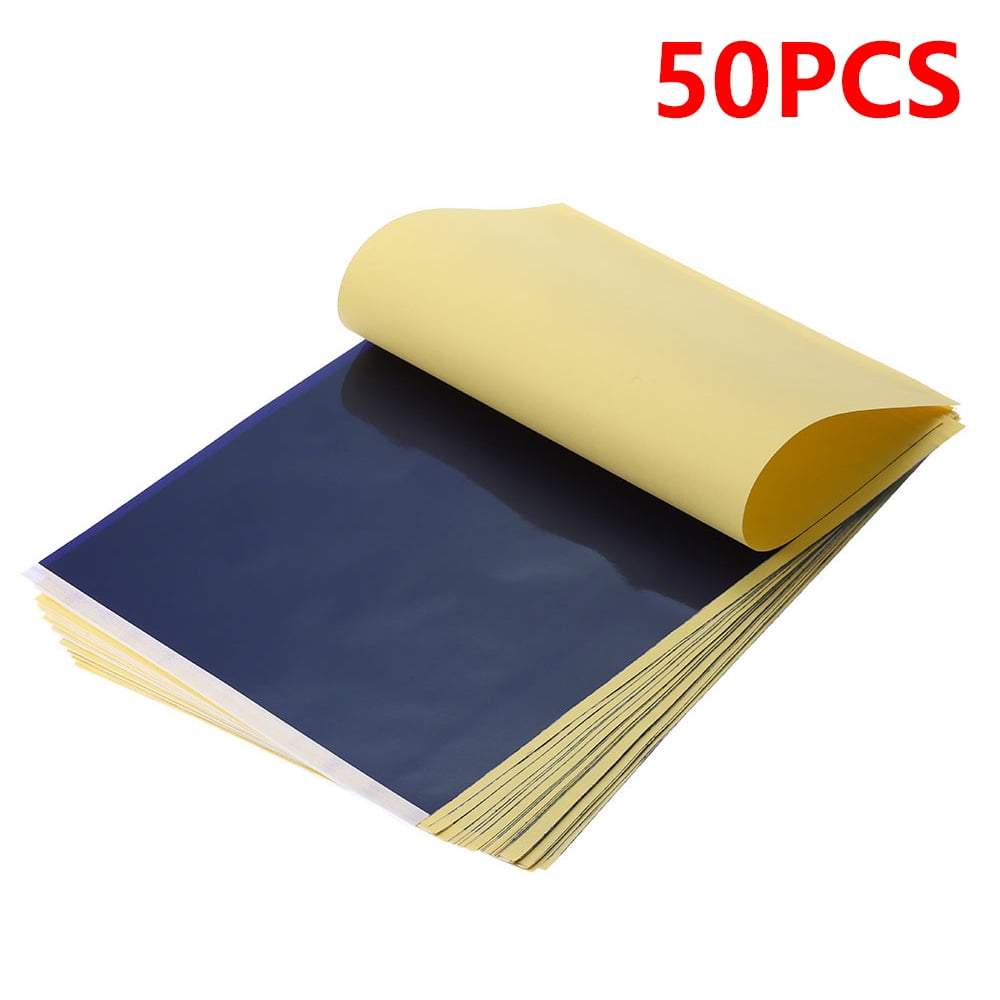 Ligghig 50/100 Pcs Tattoo Transfer Paper Carbon Thermal Stencil Tracing