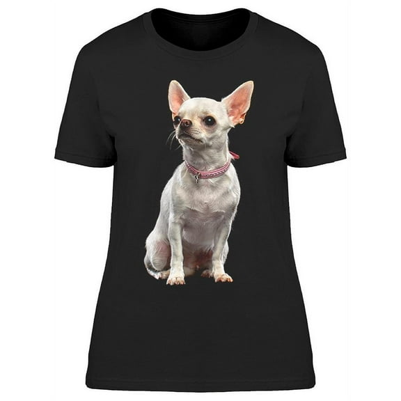 Chihuahua With A Pink Collar T-Shirt Women -Image by Shutterstock, Female Large