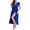 Blue, variant on Sngxgn Women's Spaghetti Straps Dresses Split Hem Ruched Bodycon Dress(Black,L)