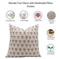 thumbnail image 4 of Fabdivine Thick Cotton Hand Block Print Elegant Throw Cushion Cover , 24"X24", Beige, 4 of 5