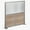 Aluminum, Tan, variant on Office Partition, Cubicle Wall Divider, Modern Room Separator, Free Standing Privacy Panel, 52"H x 49"W, Indoor, Gray