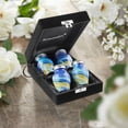 thumbnail image 6 of Reminded Small Keepsake Cremation Urns for Human Ashes, Set of 4 Blue Swirl Miniature Memorial Urns with Velvet Case and Bags, 6 of 6