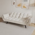 thumbnail image 3 of Newest Velvet 2-Seater Adjustable Sofa Bed – Compact Studio Furniture for Small Apartments with 300lb Capacity (57”L)​​, 3 of 9
