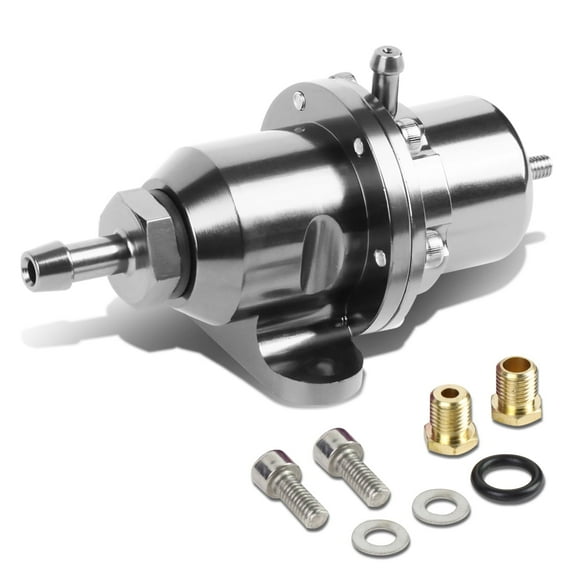 DNA Motoring FPR-T119-SL For 1988 to 2001 Honda/Acura DOHC Engine Adjustable Fuel Pressure Regulator (Silver) - B16 B18 B20 F20 F22 H23 96 97 98 99 00