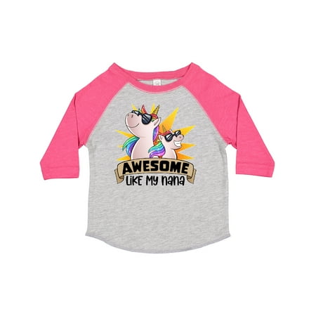 

Inktastic Awesome Like My Nana Cute Unicorn Family in Sunglasses Gift Toddler Boy or Toddler Girl T-Shirt