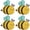 yellow, variant on Yvsxxv 4Pcs Bee Balloons Bee Foil Balloons Bee Birthday Decorations Animal Party Balloons Birthday Balloons For Wedding Party Baby Shower