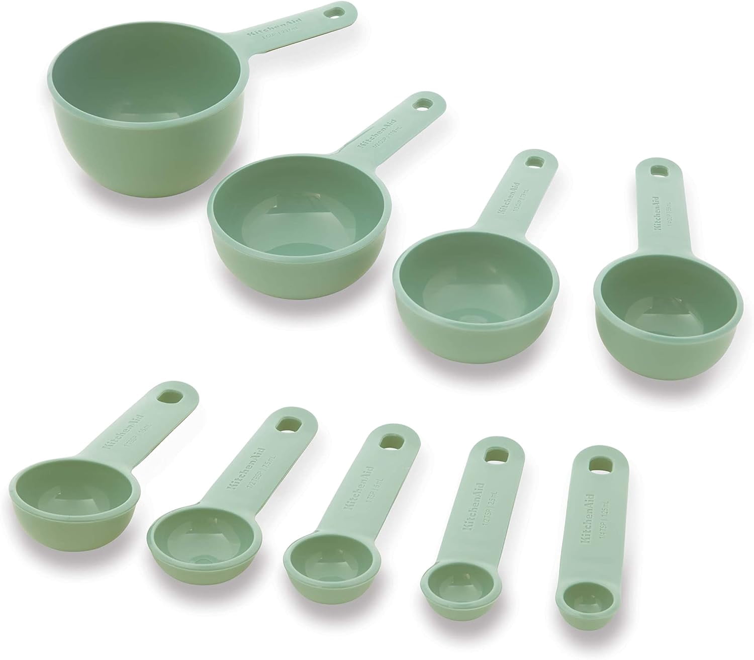 Kitchenaid Universal Measure Cups and Spoons Kitchen Utensil Set in Pistachio