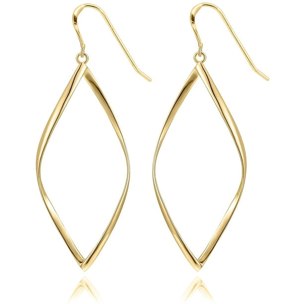 Pendientes de aro de plata de ley con diseño de infinito chapados en oro de 14 quilates para mujer MFZFUKR HMJM277-2
