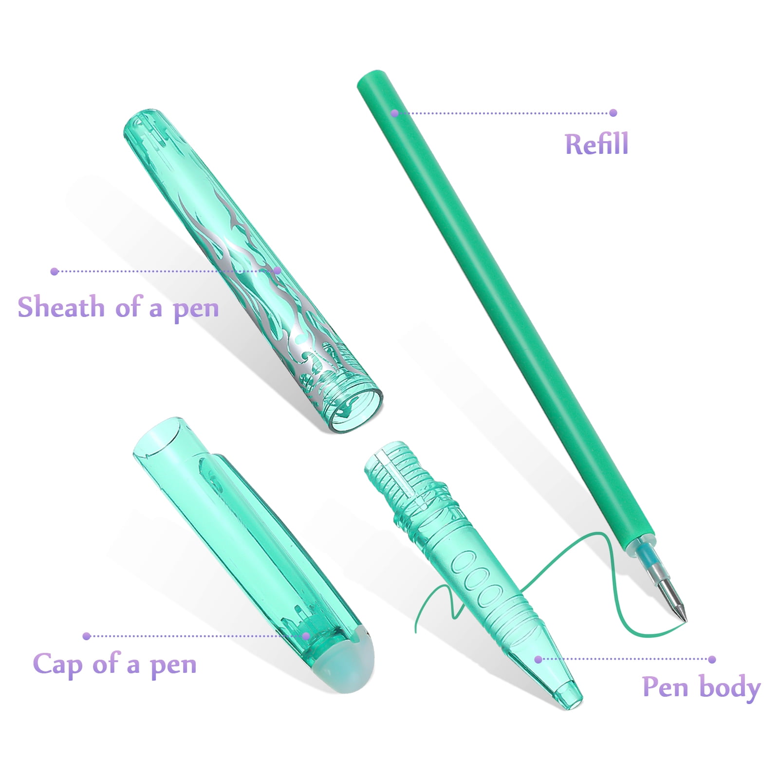 sencoo 24 pack Erasable Colorful Gel Pens Cute Cartoon Pens for Kids Girls  Children Students Teens Gifts Kiddos Pens