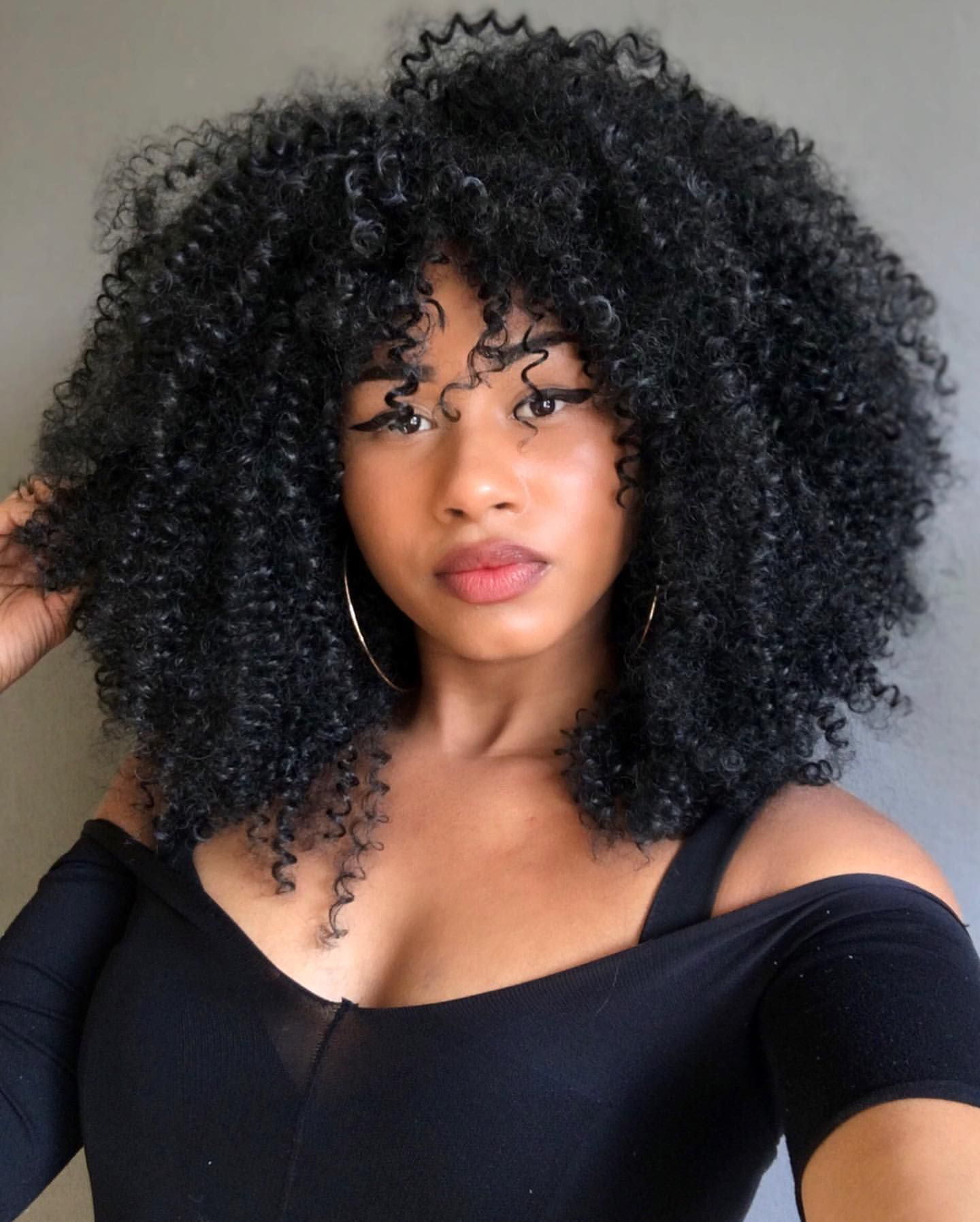 ANNISOUL Long Curly Wigs for Black Women Synthetic Kinky Curly Hair ...