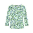 thumbnail image 4 of Abcomgle Kids Long Sleeve Shirt Girls Crewneck Fall T-Shirts for Girls Casual Basic Top for Girls Trendy Floral Print Blouses for Girls 8-9 Years,Light Green, 4 of 6