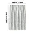 thumbnail image 2 of Hiroekza Shower Curtain Liner Antimicrobial Waterproof Geometric Printing Bathroom Curtain Punch-Hook Resin Material Stylish Decor 70.7x78.6in White, 2 of 6