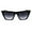 Black Smoke, variant on Womens Squared Rectangular Cat Eye Goth Diva Sunglasses Black Smoke