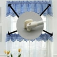thumbnail image 5 of Evideco Self Adhesive Hooks Sash Rod Kitchen Curtains Set of 4 White White Finish, 5 of 5