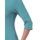 thumbnail image 5 of Camisetas casuales de ajuste slim con cuello barco y mangas de codo para mujeres INSPIRE CHIC en verde mar S, 5 of 6