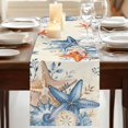 thumbnail image 3 of Table Runners 72 Inches Long Dress Scarves, Orange Blue Starfish Coastal Farmhouse Kitchen/Dining Table Runner, Coffee Tablerunners, Summer Beach Eucalyptus Rustic 14x72 Inch, 3 of 9