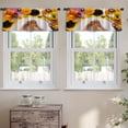 thumbnail image 2 of LALILO Kitchen Curtain Valance Child Pumpkin Children Gift Box Rod Pocket Window Curtain 52"x 18" Set of 2, 2 of 5