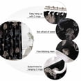 thumbnail image 6 of Black Coastal Waterproof Fabric Shower Curtain,Nautical Summer Beach Sea Turtle Starfish Waterproof Fabric Shower Curtain for Bathroom Curtains Bathtubs Shower Curtains with 12 Hooks Standard 60x72, 6 of 8