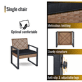 thumbnail image 3 of Patio Furniture Set for 4, Rattan Outdoor  Conversation Set with Wood Table, Brown PE Wicker Porch Sofa Set with Cushions, Porch Deck Poolside Furniture, Max 705LBS, 3 of 12