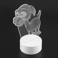 thumbnail image 3 of Lámpara de escritorio de mesa LED con control táctil y luz nocturna 3D USB de 3W y 4,5 V (base blanca sin control remoto), 3 of 5