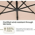 thumbnail image 3 of LAUSAINT HOME 10FT Patio Umbrella with Base, Outdoor Deluxe Curvy Cantilever Umbrella for Patio Pool Deck, Champagne, 3 of 7