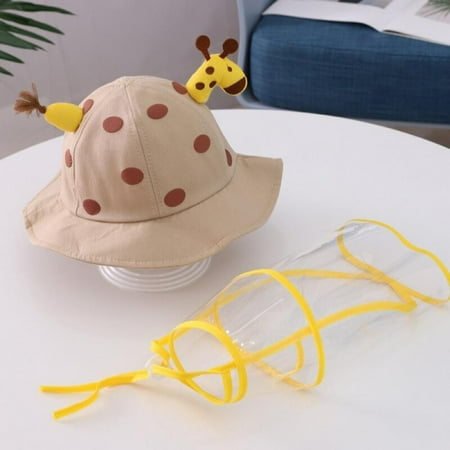 

Clearance!Baby Anti-Droplet Saliva Empty Top Hat Anti-Virus Mask Safety Face Protection Proof Mask UV Protection Sun Hat Khaki