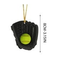 thumbnail image 3 of Steadline 8cm Baseball Glove Acrylic Christmas Tree Ornament Car Hanging Pendant Home Decor Sports Themed Holiday Gift for Fans Collectors, 3 of 4