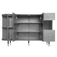 thumbnail image 3 of Rotating Storage Cabinet with 2 Doors and 2 Drawers Gray, 3 of 5