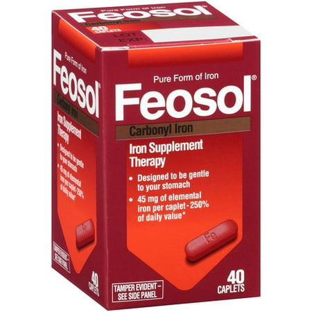 Feosol Iron Supplement Therapy, 40 count - Walmart.com Feosol Iron Supplement Therapy, 40 count - Walmart.com