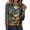 Gold, variant on JoveMarine Halloween Shirts for Women, 3/4 Sleeve Crew Neck with Moon Bat Print, Loose Fit Fall Graphic Tee,Black L