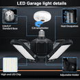 thumbnail image 5 of Focos Ahorradores Led Dirigible 4 Aspas 60w 5 Soques Focos Belug, Negro, 5 of 5