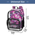 thumbnail image 4 of Large Clear PVC Backpack Heavy Duty See Through Backpack for Adults Work Travel, Butterfly Daisy Printed 12L, 4 of 8