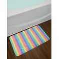 thumbnail image 2 of Colorful Bath Mat, Rainbow Design Ikat Inspired Motifs Leaf Models Digital Design Floral Pattern, Plush Bathroom Decor Mat with Non Slip Backing, 29.5" X 17.5", Multicolor, by Ambesonne, 2 of 2