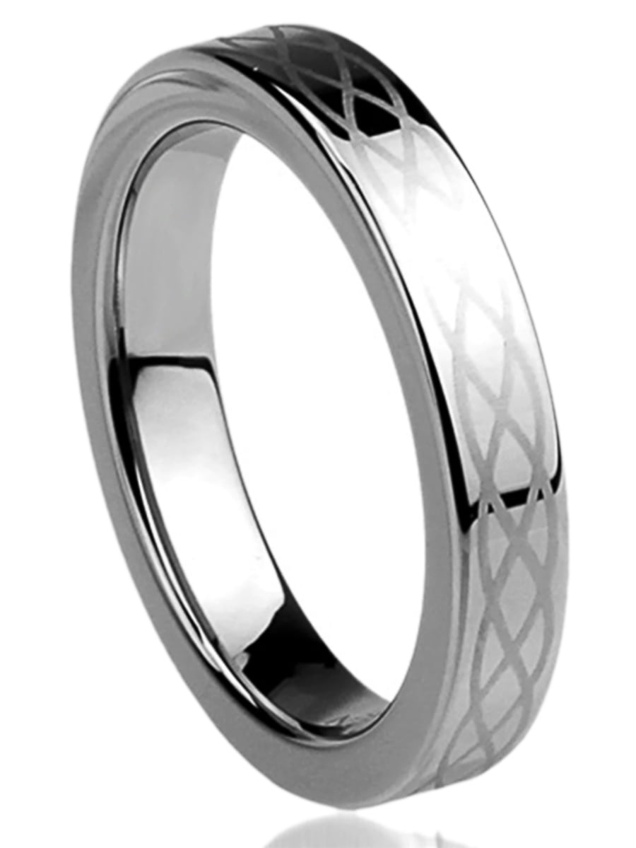 Size 3.5 to 10.5 Clara Pucci 14K White Gold mens and womens plain wedding bands 3mm comfort-fit light Double Accent