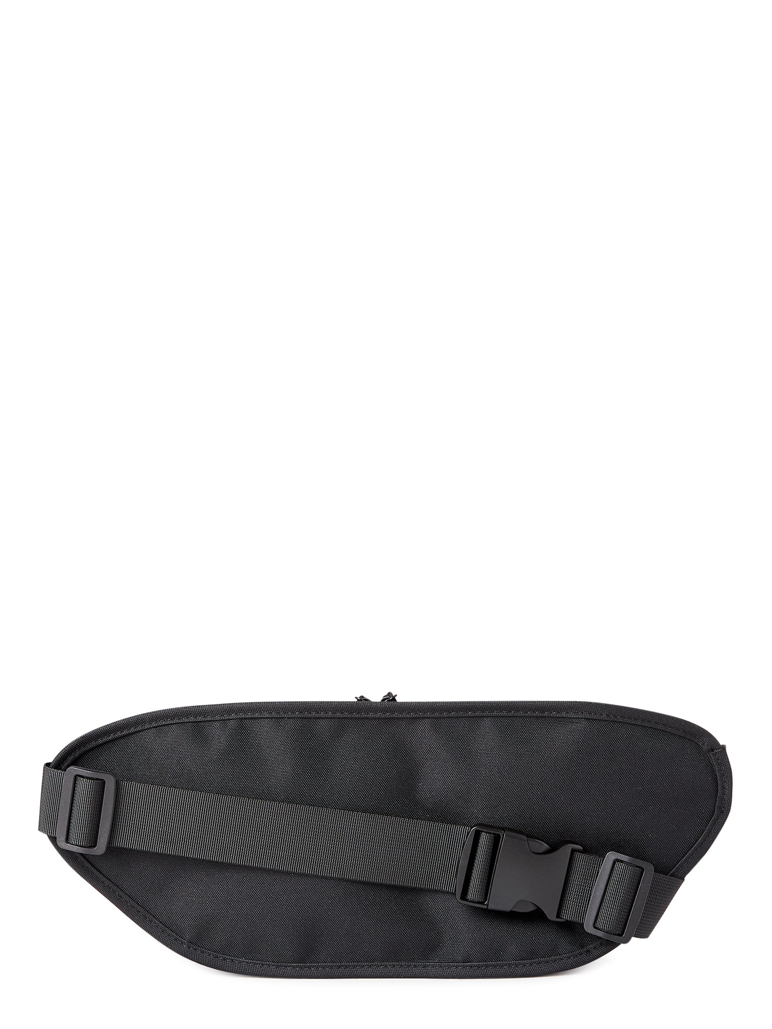 Nevana Black Woven Straw Fanny Pack