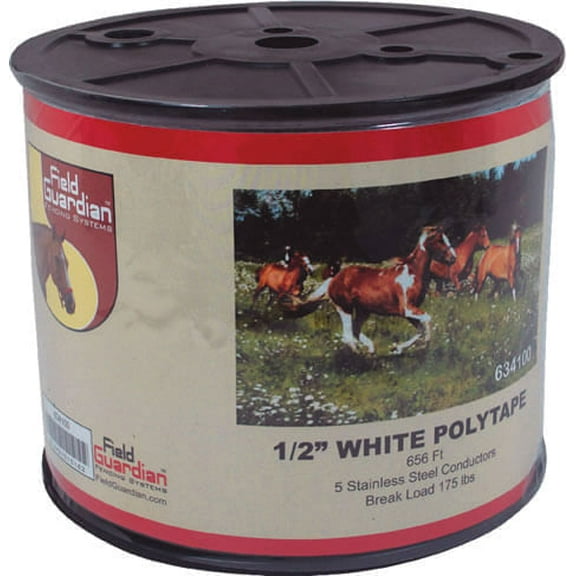 Field Guardian 634100 0.5 in. White Polytape