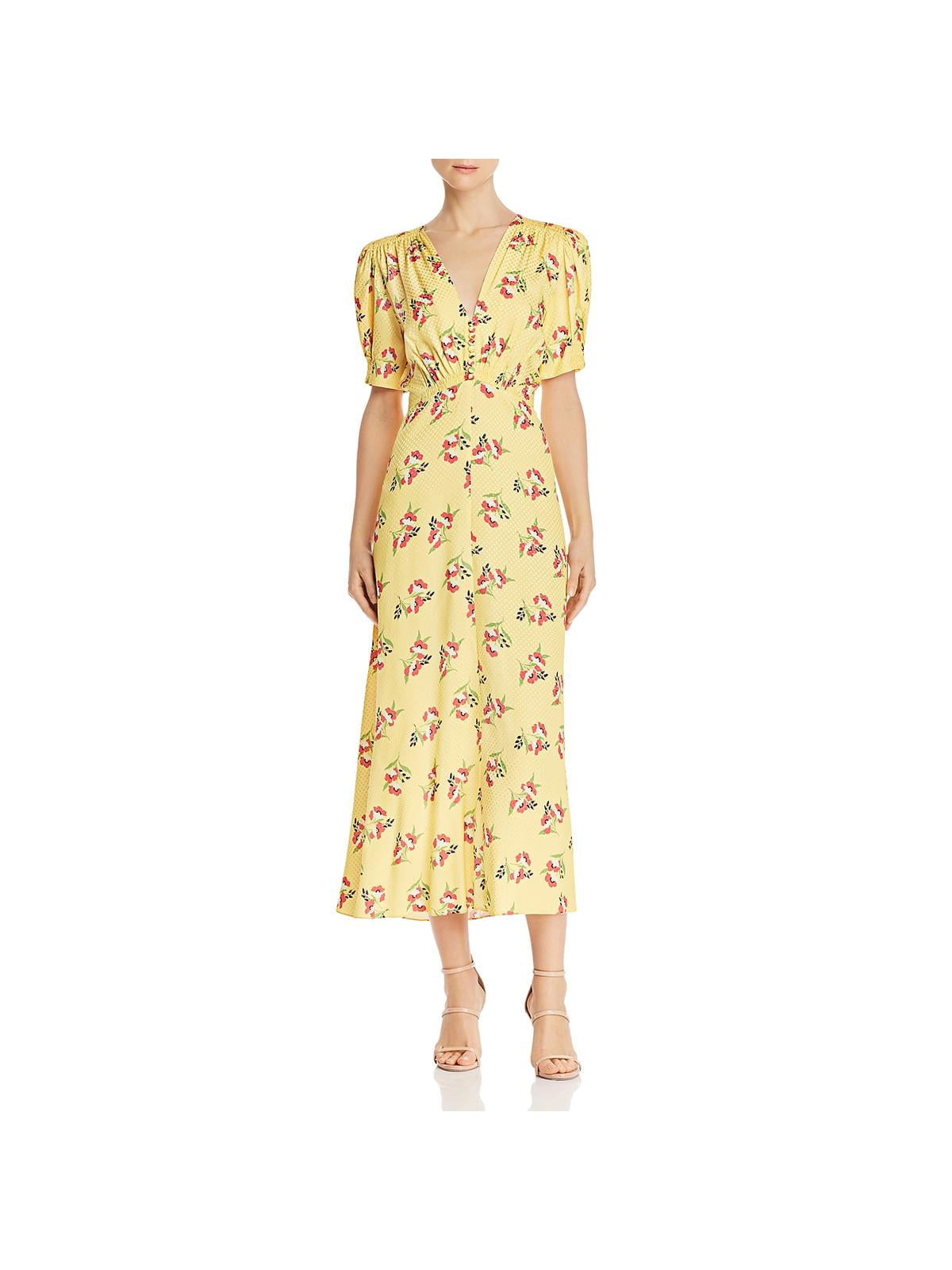 jill jill stuart yellow floral gown