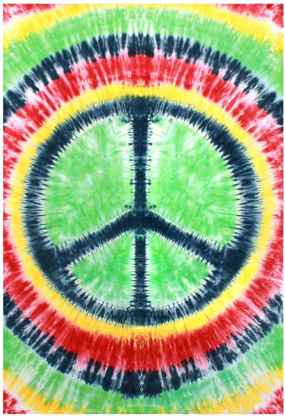 Teen Hippie Bedroom Decor GIFT Personalized Peace Sign Tie Dye WALL CLOCK 