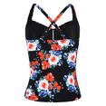 thumbnail image 4 of Hilor Women's Tankini Tops Shirred Tummy Control Swimsuits Cross Back Tankini Swimwear Tops, 4 of 6