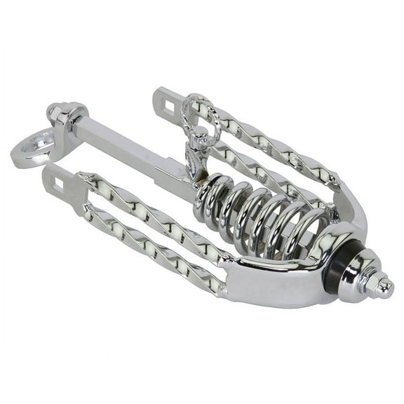 Bike Spring Fork Slammer W/Double Square Twisted Crown Chrome.