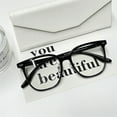 thumbnail image 4 of Square blue light glasses men and women UV blocking computer glasses transparent lens glasses, 4 of 5