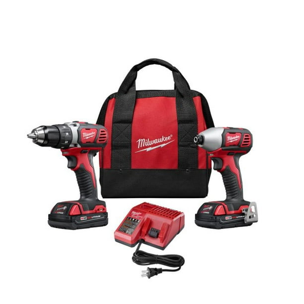 Milwaukee M18 18-Volt Lithium-Ion Cordless Drill Driver/Impact Driver Combo Kit (2-Tool) w/(2) 1.5Ah Batteries, Charger, Tool Bag - Walmart.com - Walmart.com