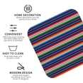 thumbnail image 4 of Lsque Mexican Blanket stripes Pattern 4" Drink Coasters Set of 6, Leather Absorbent Coasters, Table Coaster Set Decorative Coffee Cup Coasters Housewarming Gift,Square, 4 of 7