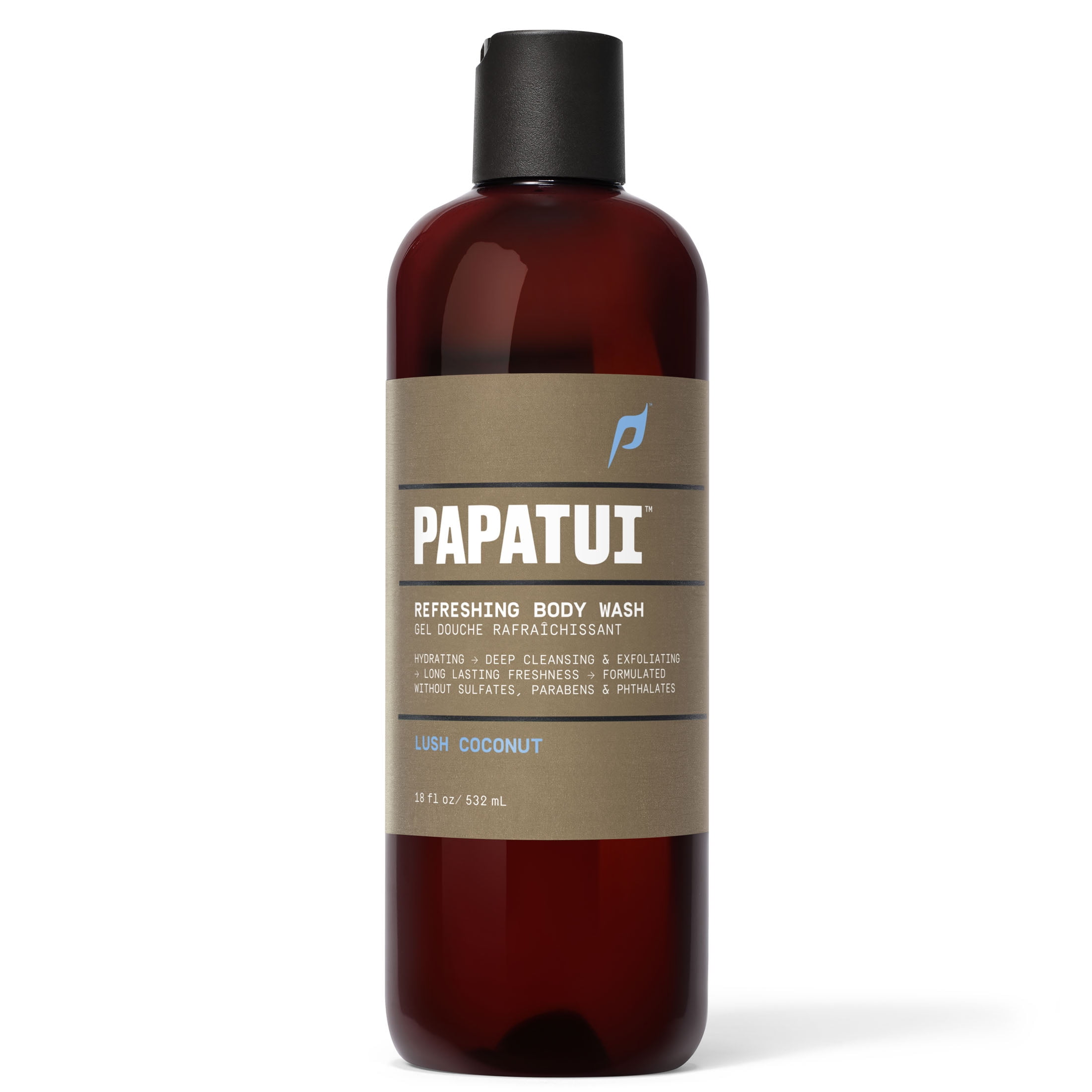 Papatui Refreshing Men's Body Wash, Lush Coconut, 18 oz