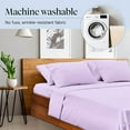 thumbnail image 3 of Luxclub Twin Cooling Sheets Set, Soft Microfiber Bed Sheet with Deep Pockets, Wrinkle Resistant Fabric, Lavender, 3 Piece, 3 of 13
