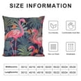 thumbnail image 6 of COMIO  Pillowcase Set of 2 Tropical Plants Pink Flamingos Throw Pillow Covers Shells for Couch Office Bedroom Home Decoration, 6 of 6