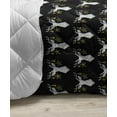 thumbnail image 3 of Geometric Down Alternative Comforter, Greyscale Illustration of Flower Sun Inspired Abstract Circular Forms, Microfiber Quilt for All Season, 5 Sizes, Pearl Black Pale Taupe, by Ambesonne, 3 of 3