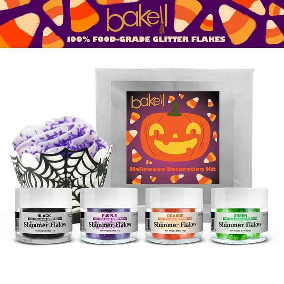 Halloween Edible Shimmer Flakes Combo Pack Collection (4 PC Set)