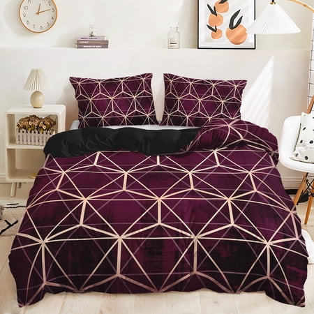 Hosima 3 Piece 3D Digital Printed Duvet Cover Full Size Bedroom Decorative Bedding Set,DEL76-King