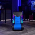 thumbnail image 5 of X Rocker Solo Floor Rocker Gaming Chair with RGB Lighting, Blue, 5 of 7